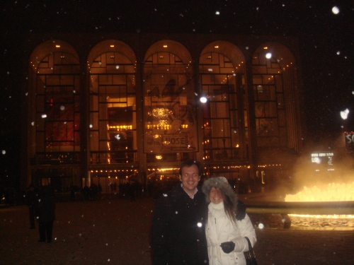 Saindo da ópera, nevava lá fora! #sonho